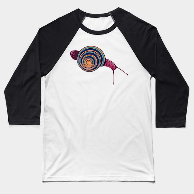 turn snail Baseball T-Shirt by denip